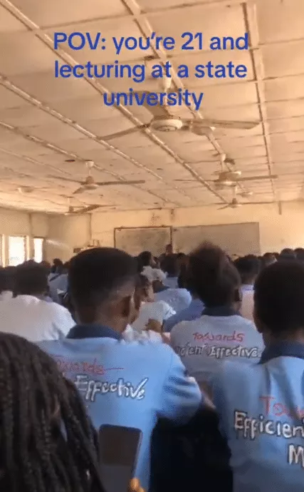 Video of 21-year-old female lecturer teaching at a Nigerian university causes buzz online