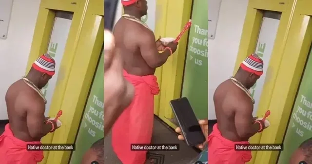 A powerful native doctor raids a bank with Juju to help customers obtain entrance (WATCH)