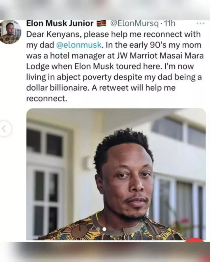 'Help me reconnect with my dad' - Man claiming to resemble Elon Musk pleads