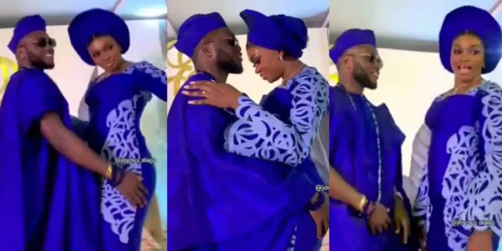 Moment bride asks father to close his eyes before kissing groom on wedding day