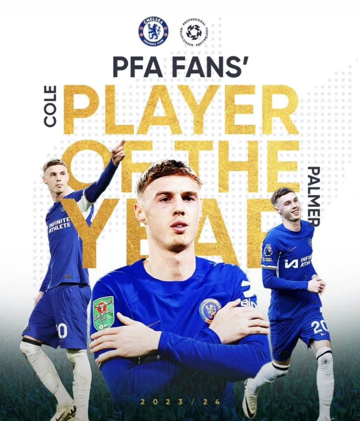 Chelsea Attacker Wins PFA Fans' Player Of The Year Award.