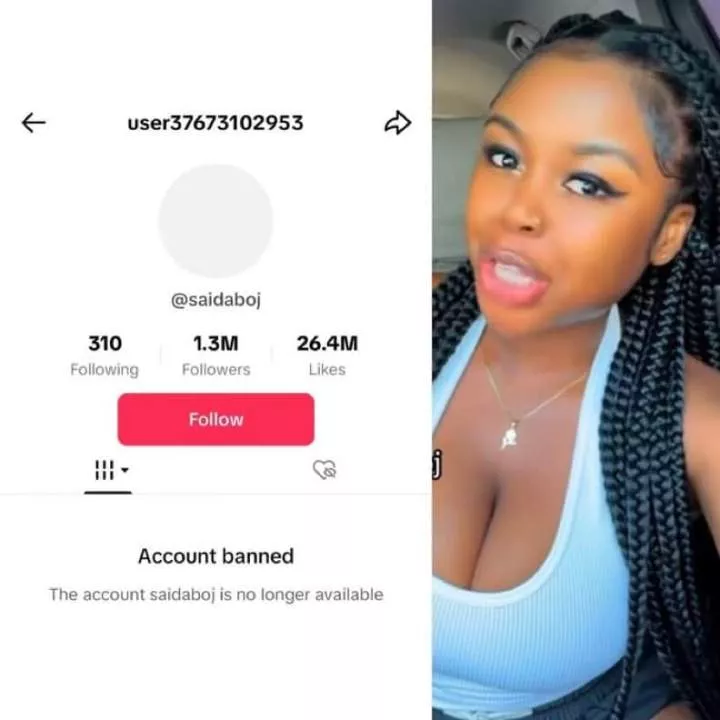 Saida Boj's TikTok account vanishes amid dragging over controversial remarks