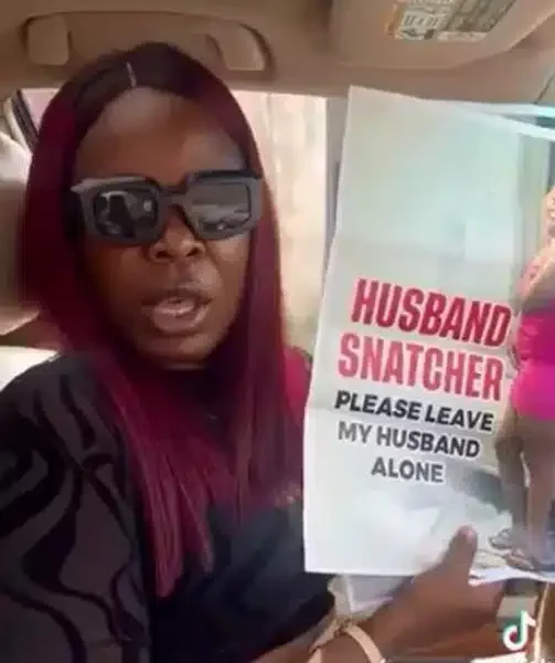 Woman pastes images of her husband's alleged side chic around town