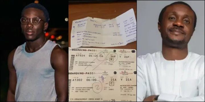 Man receives boarding pass after Nathaniel Bassey asked them to dress their miracle