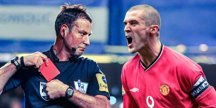 Mark Clattenburg and Roy Keane