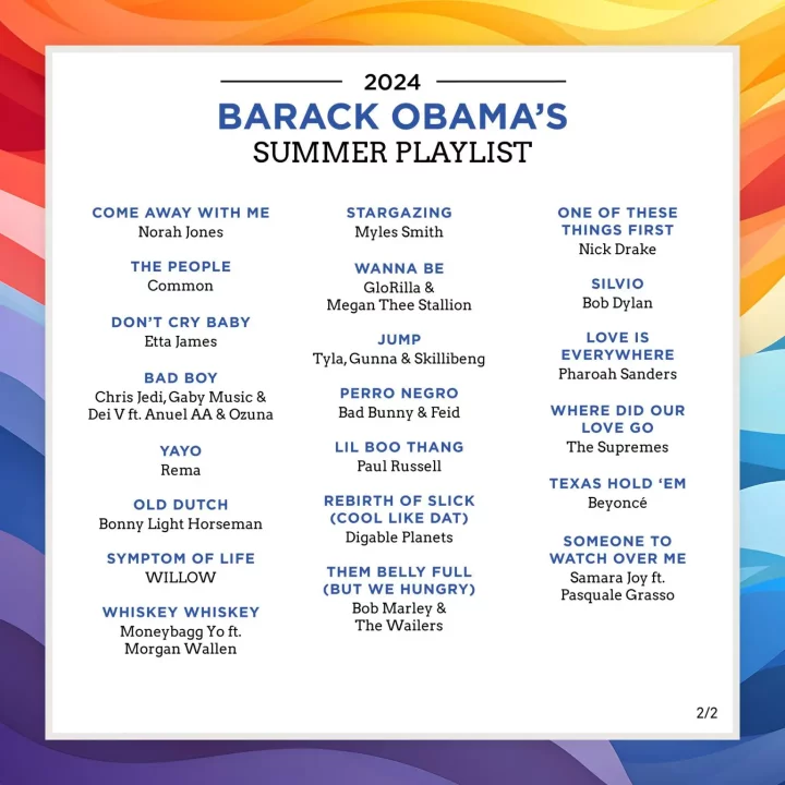 Tems, Rema make Obama's summer playlist