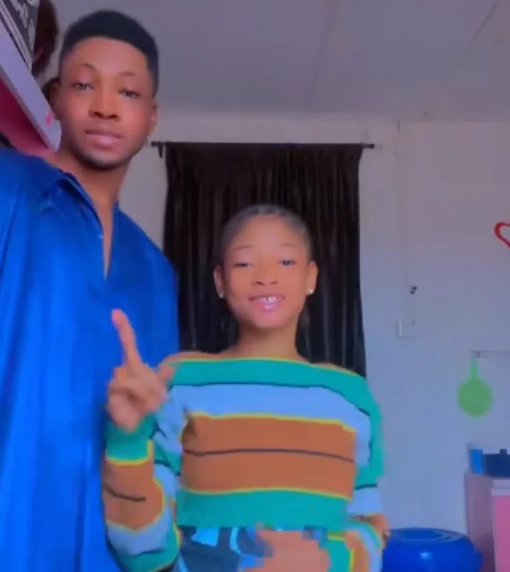 'You go soon get belle' - Knocks as little girl whines waist, rocks boyfriend while dancing seductively in TikTok video