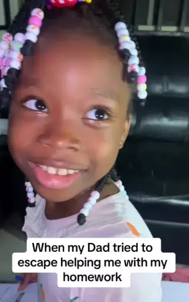 'Just say you don't know it' - Little girl causes buzz as she calls out her dad who tries to dodge her assignment