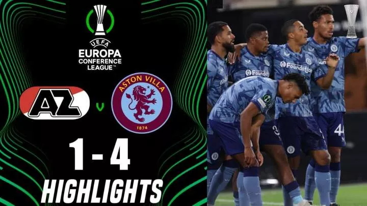 AZ Alkmaar 1 - 4 Aston Villa (Oct-26-2023) Europa Conference League Highlights