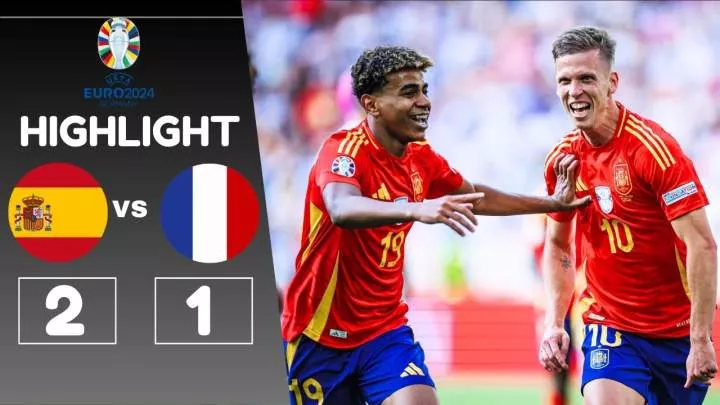 Spain 2 - 1 France (Jul-9-2024) Euro 2024 Highlights