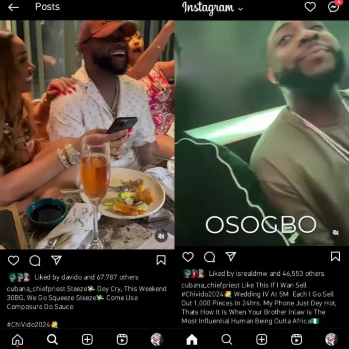 Cubana Chief Priest opines selling Davido's wedding invitation for N5M