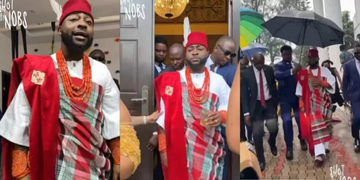 Davido dazzles as he steps out in Igbo attire for his wedding