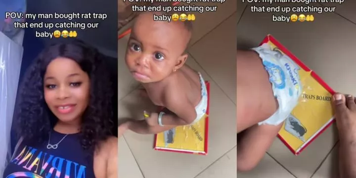 Mother fumes after rat trap set by husband to catch rodents traps their baby Mother fumes after rat trap set by husband to catch rodents traps their baby