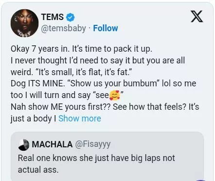 It's Enough Now - Tems Breaks Silence On Body Shaming