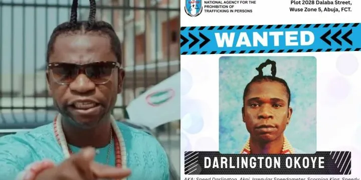Speed Darlington sues NAPTIP for N3bn for declaring him 'wanted'