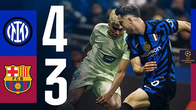 Inter 4 - 3 Barcelona (May-6-2025) Champions League Highlights Inter 4 - 3 Barcelona (May-6-2025) Champions League Highlights
