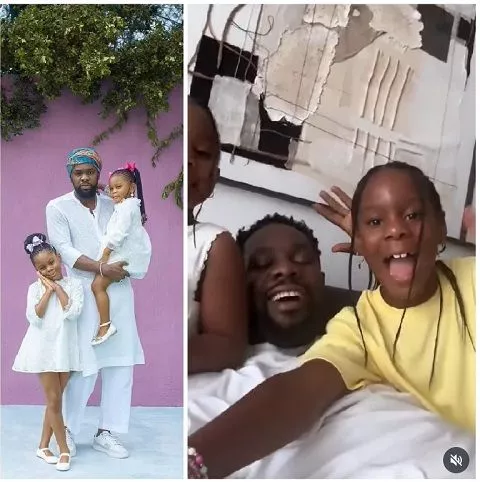 Singer, Patoranking Shares Sweet Moment With Daughters Wilmer And Welda (Video) Singer, Patoranking Shares Sweet Moment With Daughters Wilmer And Welda (Video)