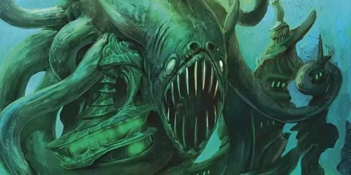 The dnd demon dagon, a massive squid monster