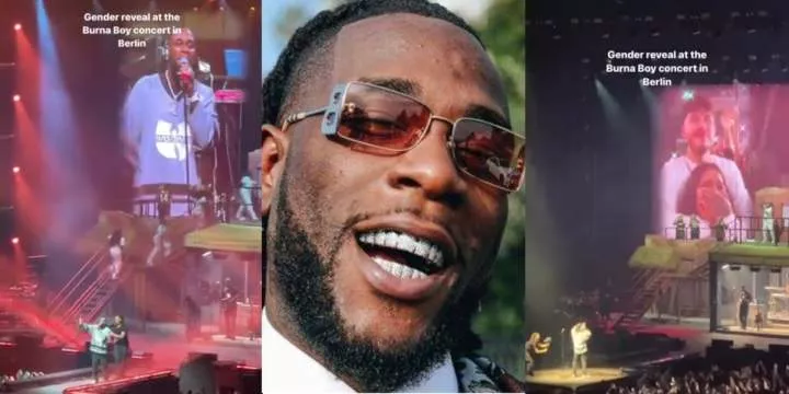 "Congratulations, it's a boy" - Burna Boy unveils baby's gender live on stage in Berlin concert