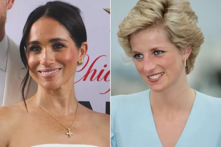 Meghan Markle Wears Princess Diana's Cross Necklace in Nigeria, a Gift from Prince Harry