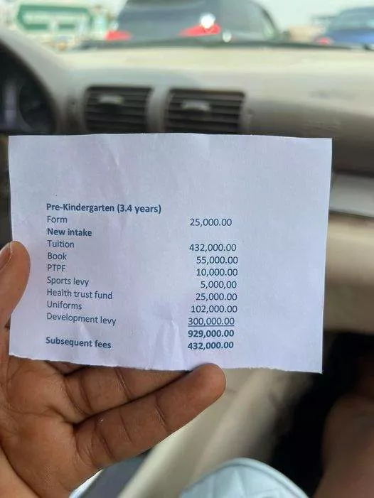 N55k books for pre-kindergarten? - Nigerian woman reacts after receiving list of fees from a school