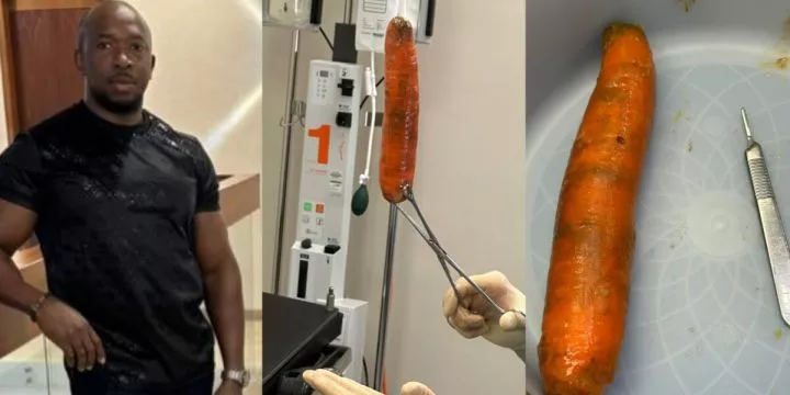 Doctor raises alarm as he shows foreign object he took out of a man's body