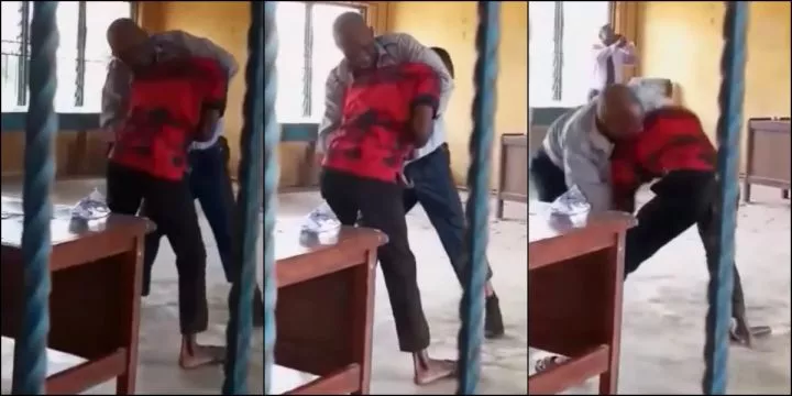 Drama as two teachers brawl in school's staff room in Delta State (Video)