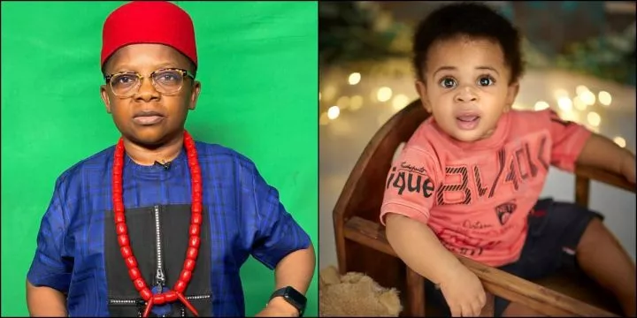 Chinedu Ikedieze unveils son's face for the first time