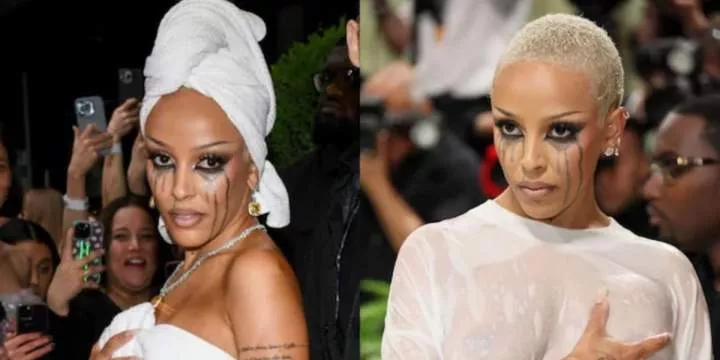 Fans express anger, calls on organizers to ban Doja Cat from Met Gala after wearing wet T-Shirt and bathroom towel to event