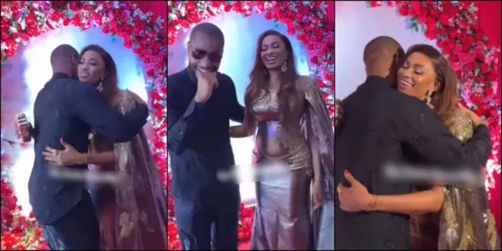 Reactions trail moment Alexx Ekubo hugs May Edochie five times