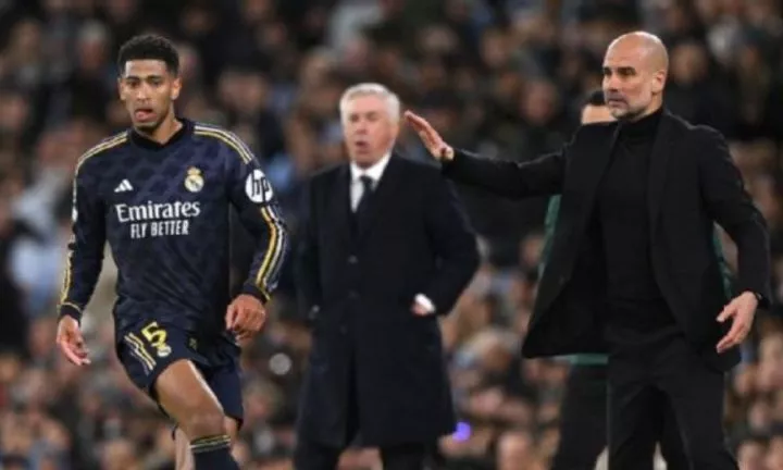 UCL: Leave referees alone - Guardiola warns Bellingham ahead of Real Madrid vs Man City