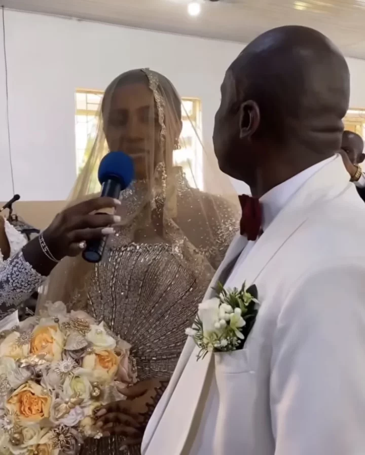 'For better for better, for richer for richer' - Moment bride remix wedding vows