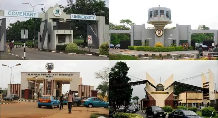 The Covenant University retained the top spot while the University of Lagos missed out on the top three spot [Facebook]