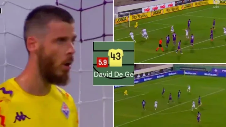 David de Gea concedes two goals in 12 minutes on his Fiorentina debut against Hungarian side Puskas Akademia