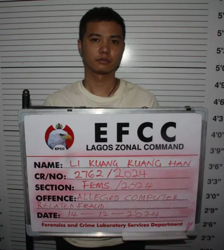 EFCC Arraigns Chinese National For Alleged Cyber-Terrorism And Internet Fraud In Lagos
