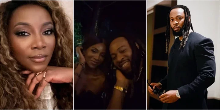 Flavour sets tongues wagging as he shares cozy moment with Genevieve Nnaji