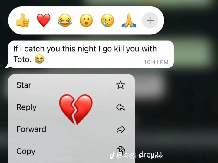 Nigerian man flees 9-month relationship over girlfriend's WhatsApp message