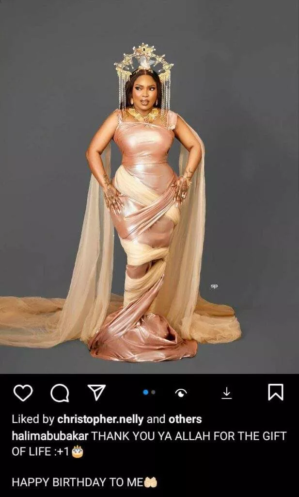 Halima Abubakar shares dazzling photos as she celebrates 39th birthday