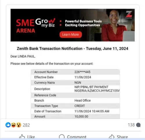 Lady puzzled after receiving unexpected cash from popular bank