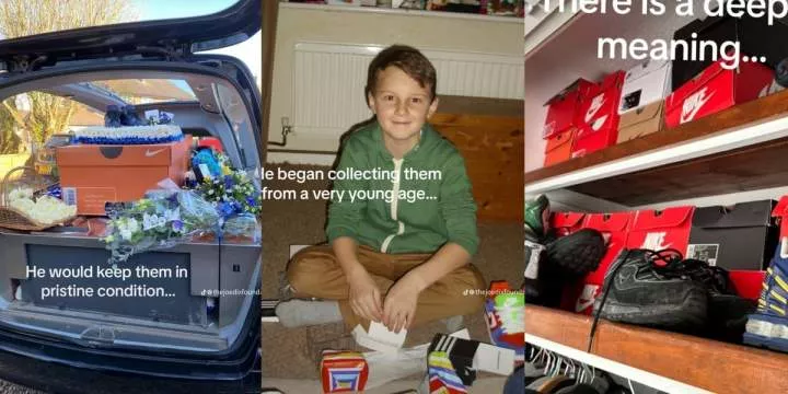 Little boy's extreme love for Nike shoes honored with shoe box-shaped coffin at funeral