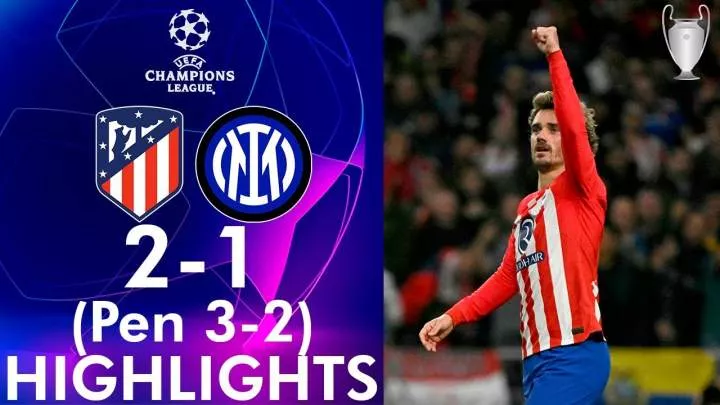 Atletico Madrid 2 - 1 Inter Milan [3 - 2 Penalties] (Mar-13-2024) Champions League Highlights