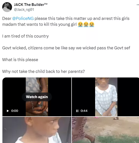 Nigerians cry out for help for 8-year-old girl allegedly being assaulted by her madam in Port Harcourt (videos)
