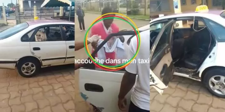 Heavily pregnant woman gives birth in moving taxi, video goes viral online