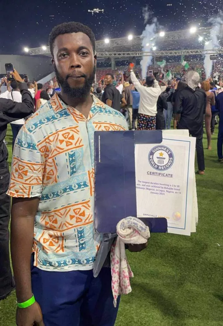 Babajide Isreal bags Guinness World Record for the longest twerking