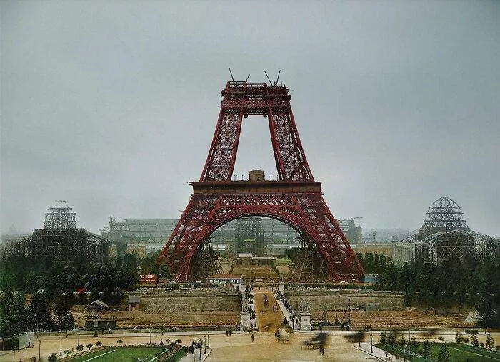 Eiffel Tower Under Construction, July 1888 