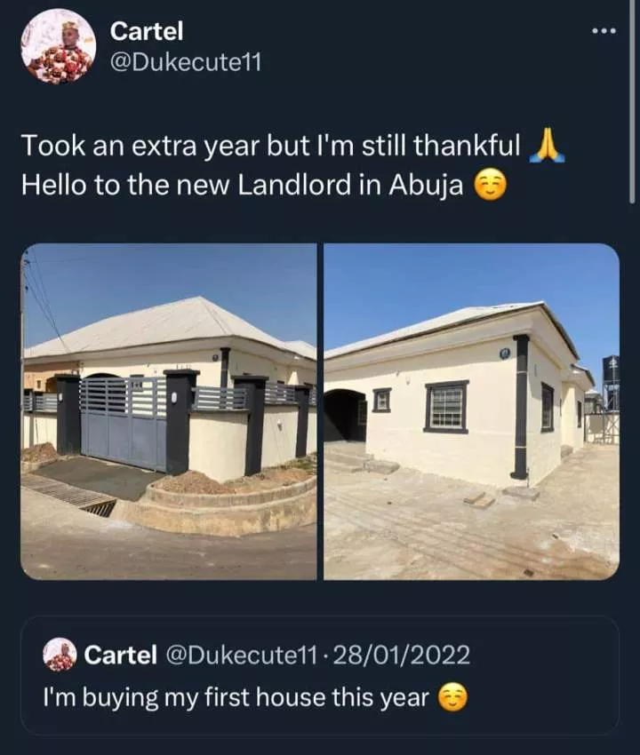 Man buys a house one year after prophesying to become a landlord