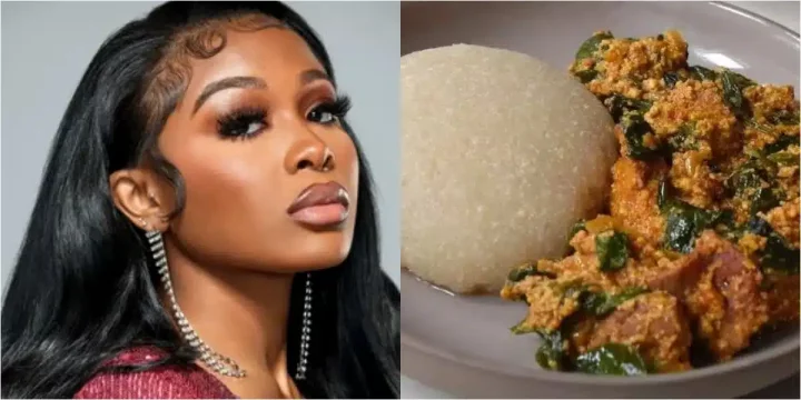 "I am ready to be Nigerian" -Jayda Cheaves says after eating Eba and soup
