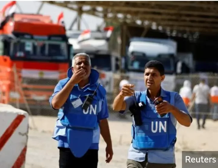 Photos: Finally, aid trucks enter Gaza from Egypt