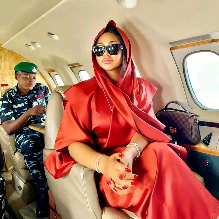 Regina Daniels shows off her security personnel as she goes for a trip in her private jet