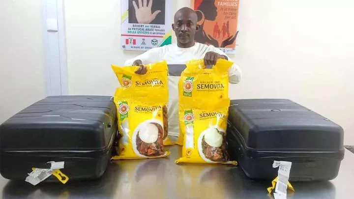 NDLEA intercepts illicit drugs in Semovita packs, dry pepper at Lagos airport (photos/videos)